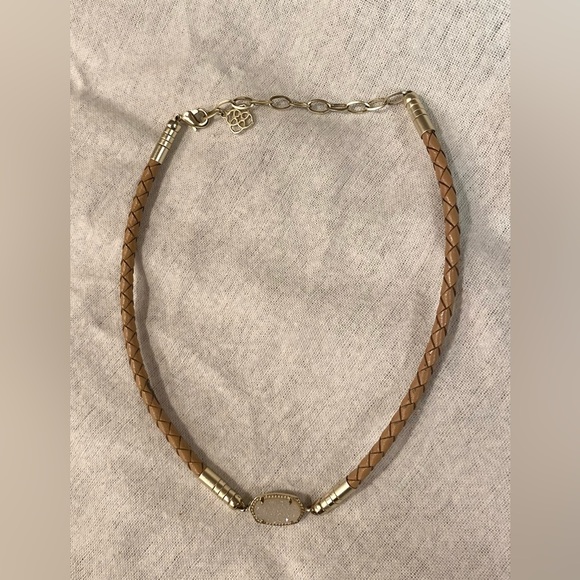 Kendra Scott Cooper Braided Leather Choker Necklace - Picture 5 of 10